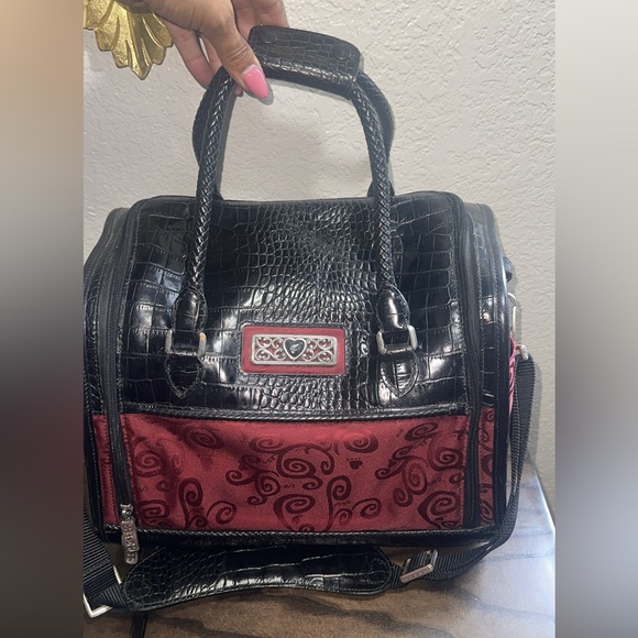 Brighton Handbags - Brighton Vintage Croc Embossed Travel Carry-on Bag